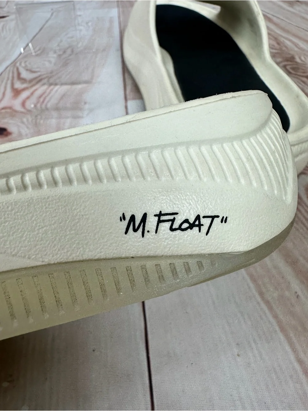 Men's Cream Slide Sandals